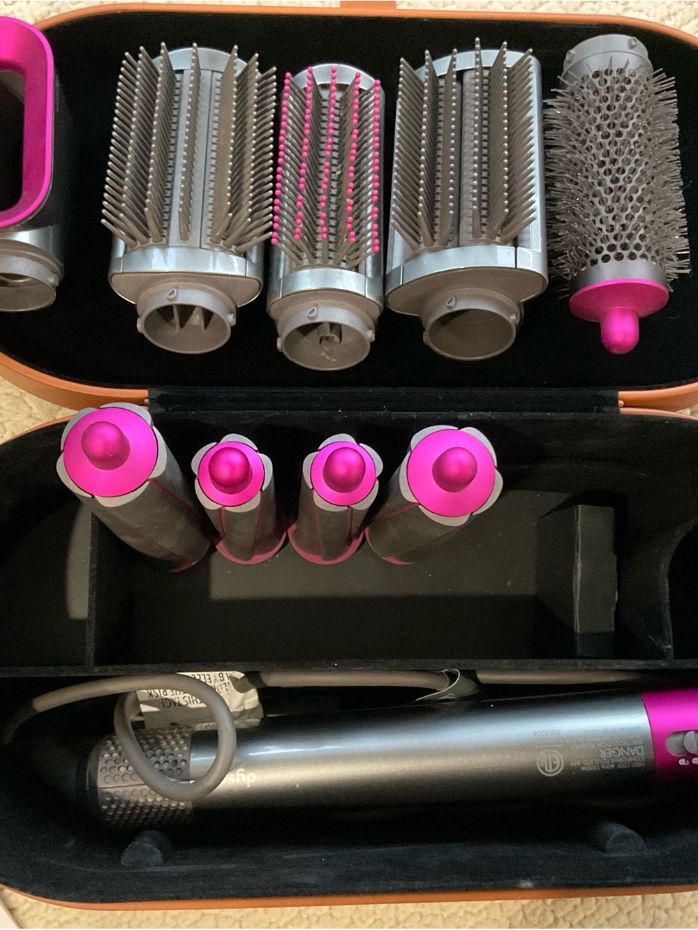 Dyson Air Wrap Multi-Attachment Hair Styler in Pink and Silver